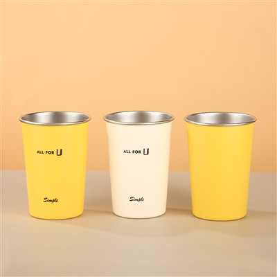 Vaso de agua de una sola capa-de acero inoxidable 304